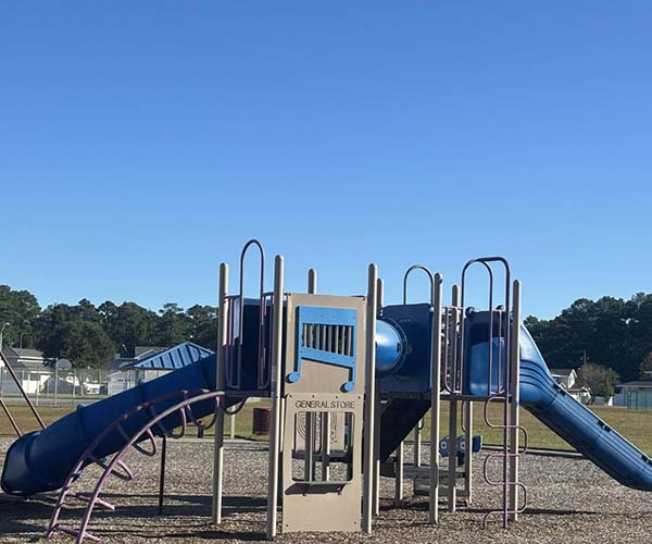 Blue Playground Slides